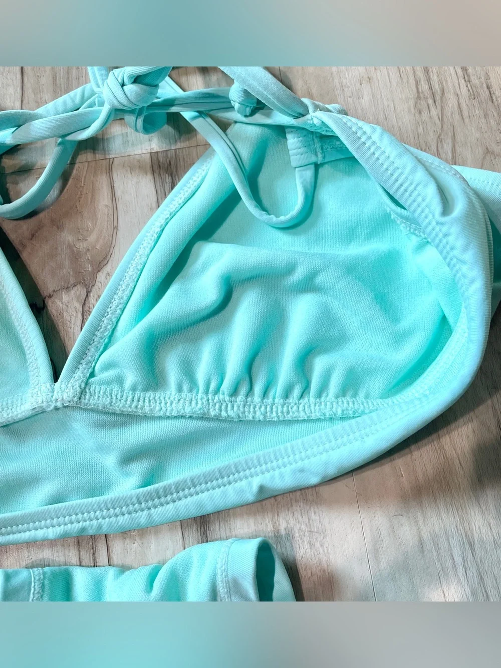 Athleta bikini set, light blue teal color, Top & Bottom size small, swimsuit